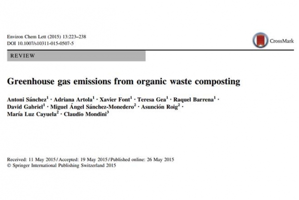 New Publication - Greenhouse gas emissions from organic waste composting. A review.
